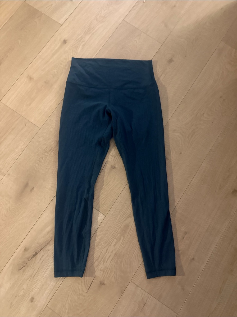 lululemon athletica ribbed Teal High-Rise Leggings